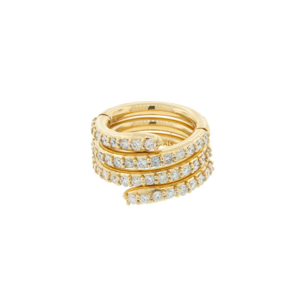 Serpentine Ring with Round TLC Diamonds | LUIS MORAIS