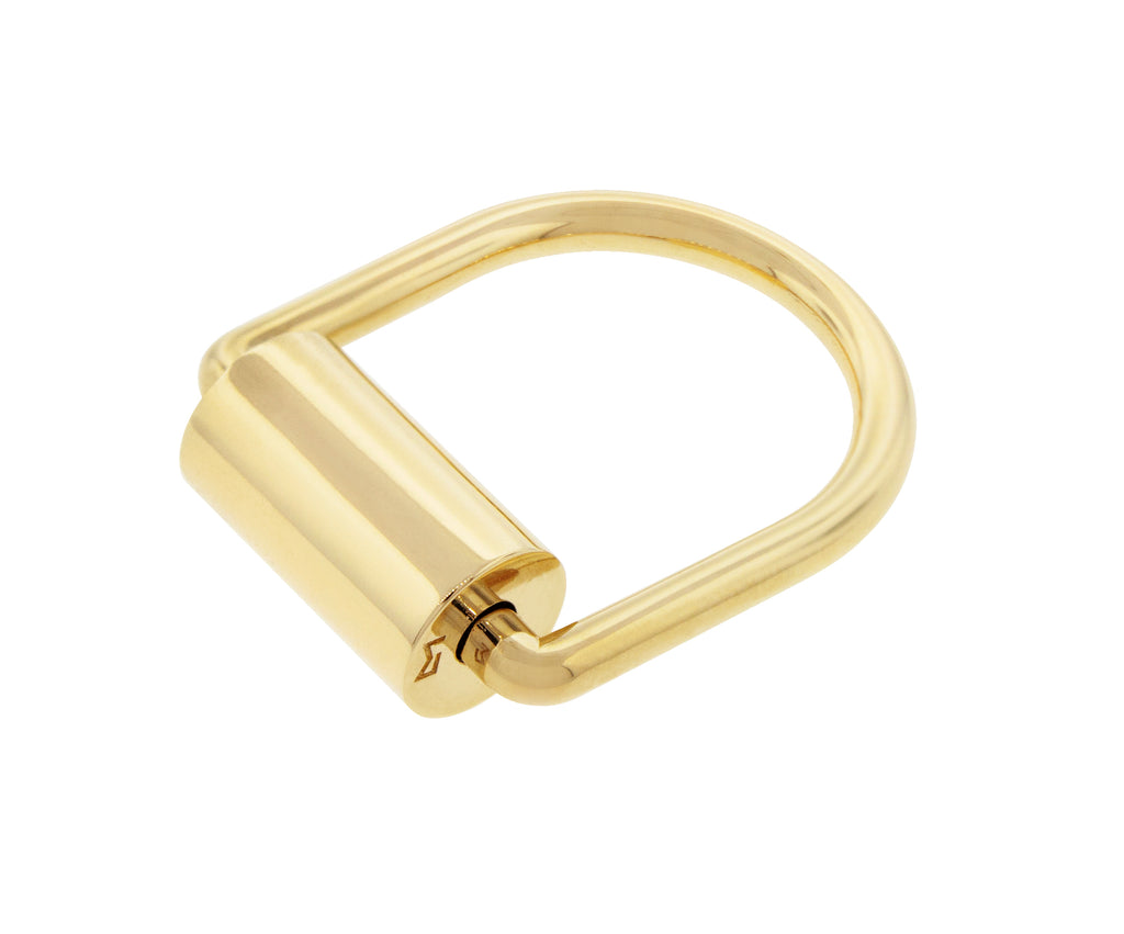 14K yellow gold Roller ring can be worn as a ring or as pendant on a necklace.